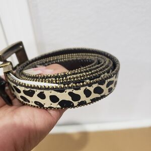 Reversible Dalmatian Print Women's Belt